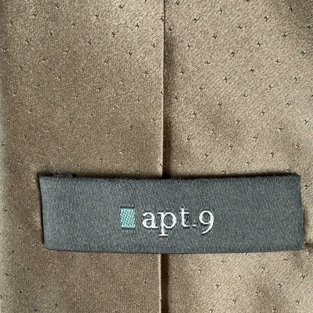 Apt 9 Mens Silk Neck Tie Quiet Luxury Old Money Career Professional Gold Formal